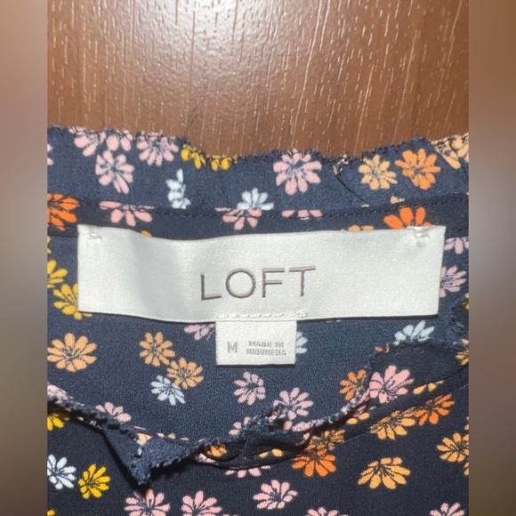 Loft Navy Blue Flowery Tank - Picture 3 of 3